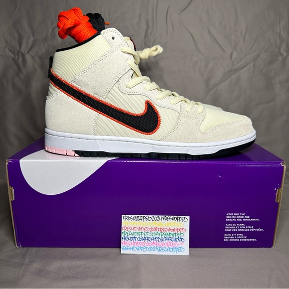 NWT 2022NIKE SB DUNK HIGH PRO PRM SAN FRANCISCO GIANTS SZ. 10.5 DEADSTOCK OG ALL - Picture 2 of 16